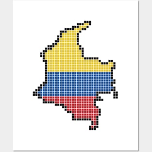 Colombia in Blocks 8-bit Posters and Art